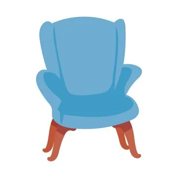 Blue sofa illustration Illustrazione stock
