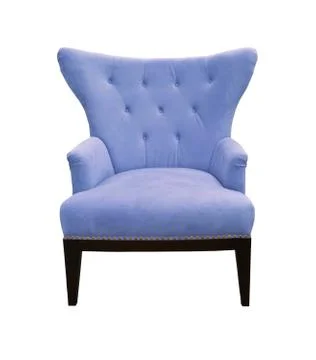 Blue sofa isolated Stock Photos