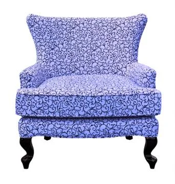 Blue sofa isolated Stock Photos