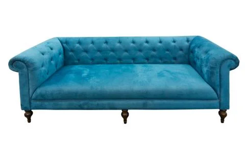 Blue sofa isolated Stock Photos