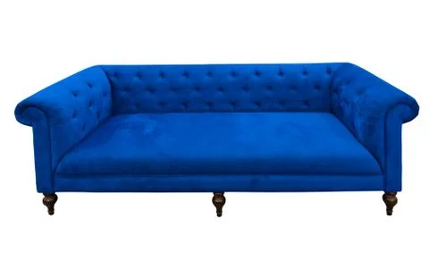 Blue sofa isolated Stock Photos