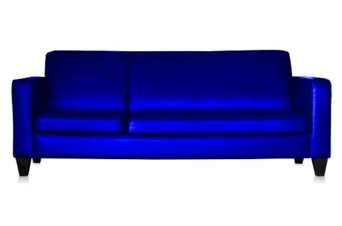 Blue sofa isolated Foto stock