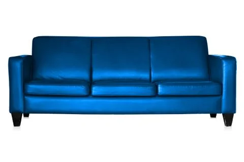 Blue sofa isolated Foto stock