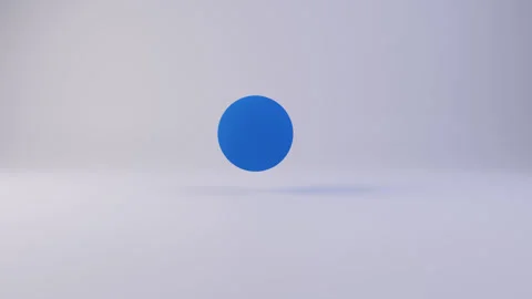 Blue soft ball animation. Stock Footage 191791803