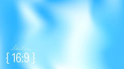 Blue soft gradient background with smooth blur and white glow in aqua tones. Stock Illustration