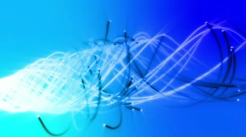 Blue Soft Lines - Motion Background 92 (HD) 動画素材 11062204