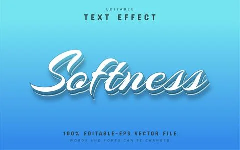Blue softness text effect Stock Illustration