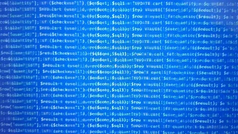 Blue software development screen. 스톡 동영상 145351429