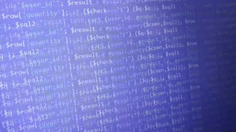 Blue software development screen. Stock Footage 145351463