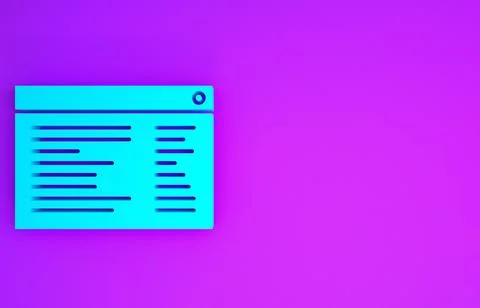 Blue Software, web developer programming code icon isolated on purple backgro Stock Illustration