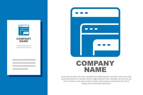 Blue Software, web developer programming code icon isolated on white background Stock Illustration