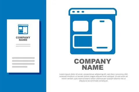 Blue Software, web developer programming code icon isolated on white background Stock Illustration