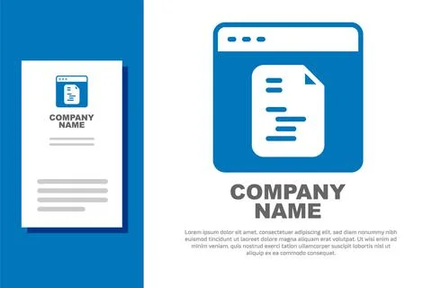 Blue Software, web developer programming code icon isolated on white background Stock Illustration