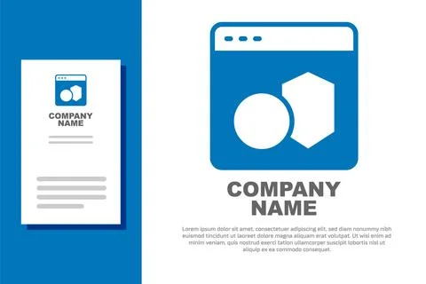 Blue Software, web developer programming code icon isolated on white background Stock Illustration