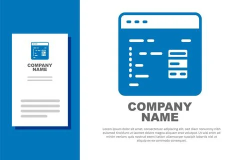 Blue Software, web developer programming code icon isolated on white backgr.. Stock Illustration