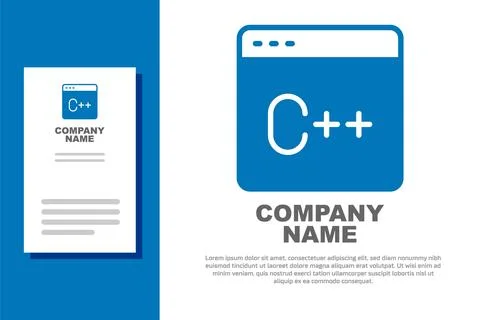 Blue Software, web developer programming code icon isolated on white backgr.. Stock Illustration