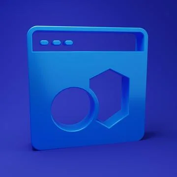 Blue Software, web developer programming code icon isolated on blue backgro.. Stock Illustration