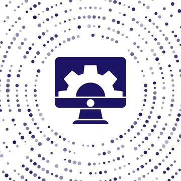 Blue Software, web development, programming concept icon isolated on white Illustration