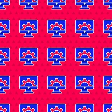 Blue Software, web development, programming concept icon isolated seamless Stock Illustration