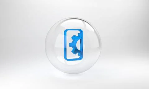 Blue Software, web development, programming concept icon isolated on grey bac Stock Illustration