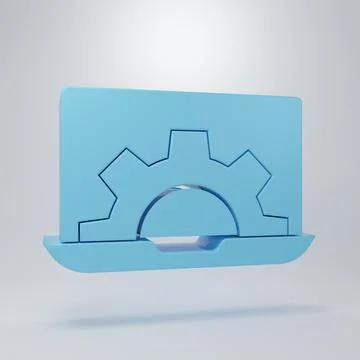 Blue Software, web development, programming concept icon isolated on grey b.. Stockillustratie