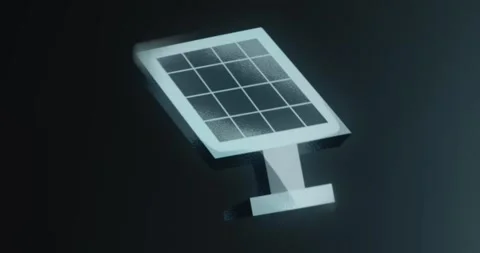 Blue Solar Cell Panel icon Video stock 314732076