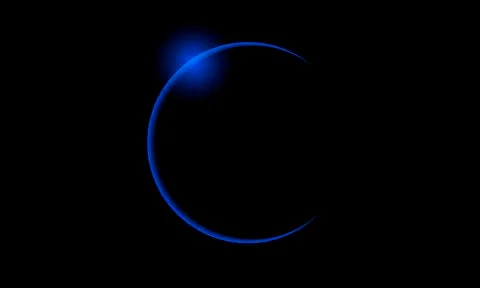 Blue solar eclipse Stock Illustration