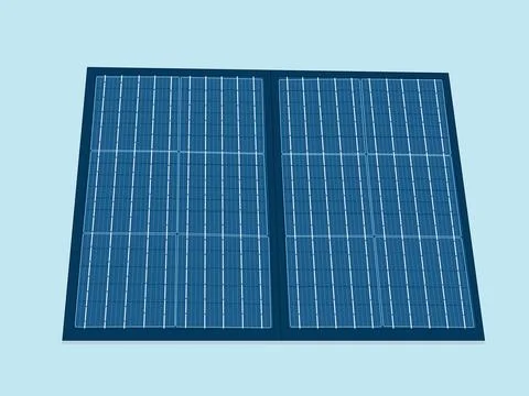 Blue solar panel. Stock Illustration