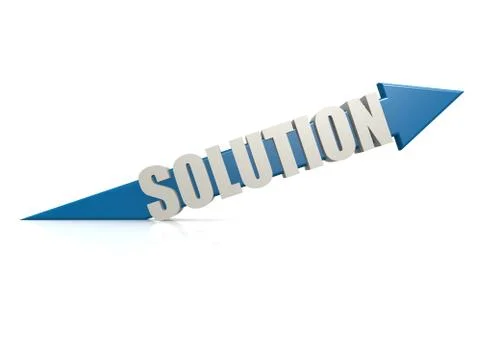 Blue solution arrow Stock Illustration
