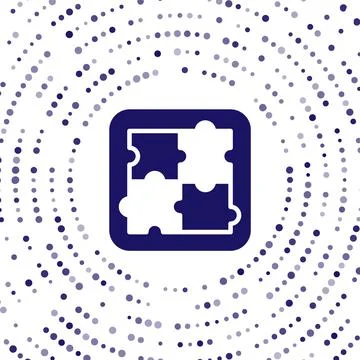 Blue Solution to the problem in psychology icon isolated on white background Illustrazione stock