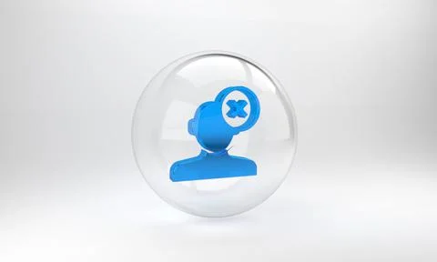 Blue Solution to the problem in psychology icon isolated on grey background.  Stock Illustration