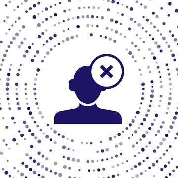 Blue Solution to the problem in psychology icon isolated on white background Stock Illustration