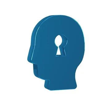 Blue Solution to the problem in psychology icon isolated on transparent bac.. イラスト素材