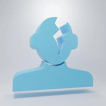 Blue Solution to the problem in psychology icon isolated on grey background.. イラスト素材