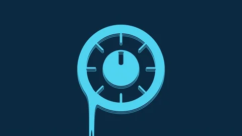 Blue Sound mixer controller icon isolated on blue background. Dj equipment Stock Footage 235942099