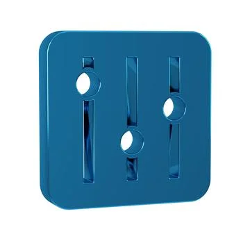 Blue Sound mixer controller icon isolated on transparent background. Dj equ.. Stock Illustration