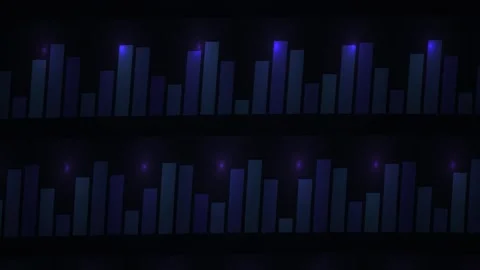 Blue sound wave pattern on dark background. Stock Footage 335505850