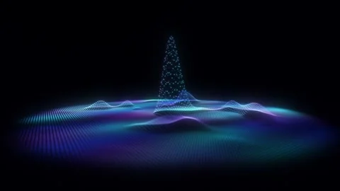 Blue sound waves frequency, purple neon futuristic audio waveform graph, mu.. Stock Footage 335229278