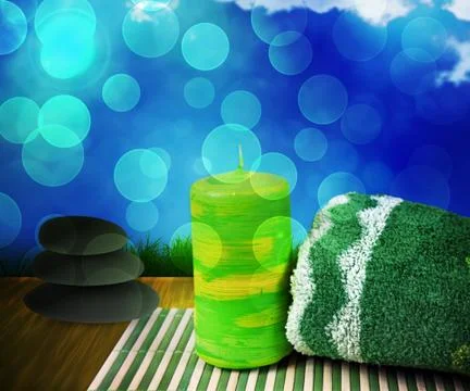 Blue spa background Stock Illustration