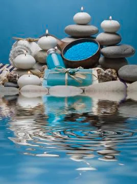 Blue spa. Stock Photos
