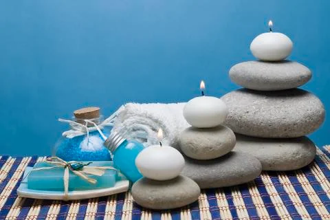 Blue spa. Stock Photos