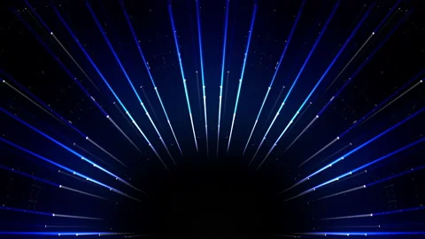 Blue Space Abstract Lighting Rays UltraHD Video Art VJ Loop Stock Footage 224287444