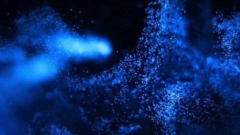 Blue Space Abstract Particles Background Stock Footage 152384530