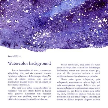 Blue space background. Watercolor Vector illustration. Stock Illustration