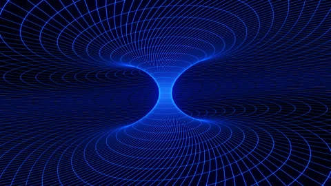 Blue Space Corridor Abstract VJ Loop Animation Stock Footage 240833276