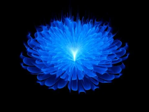 Blue space flower background Stock Illustration