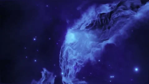 Blue Space Galaxy Nebula Stock Footage 164575317