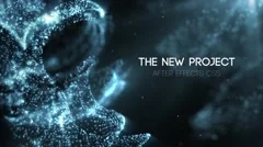 The Blue Space Movie Trailers and Titles Particles Opening Credits Stock After Effects
