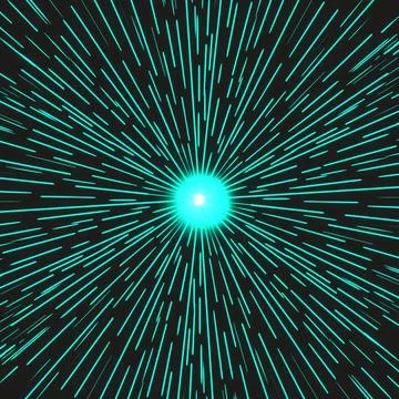 Blue Space Particle Flash – Cosmic Energy Background Stock-Illustration