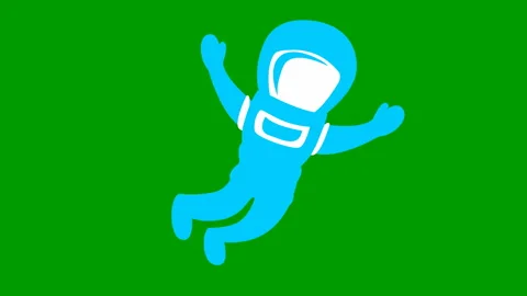 Blue spaceman green Stock Footage 231756833